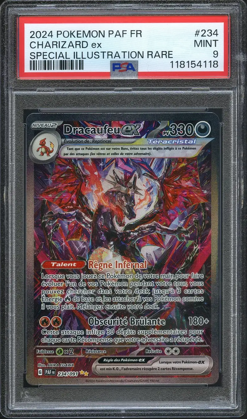 PSA 9 Dracaufeu Ex