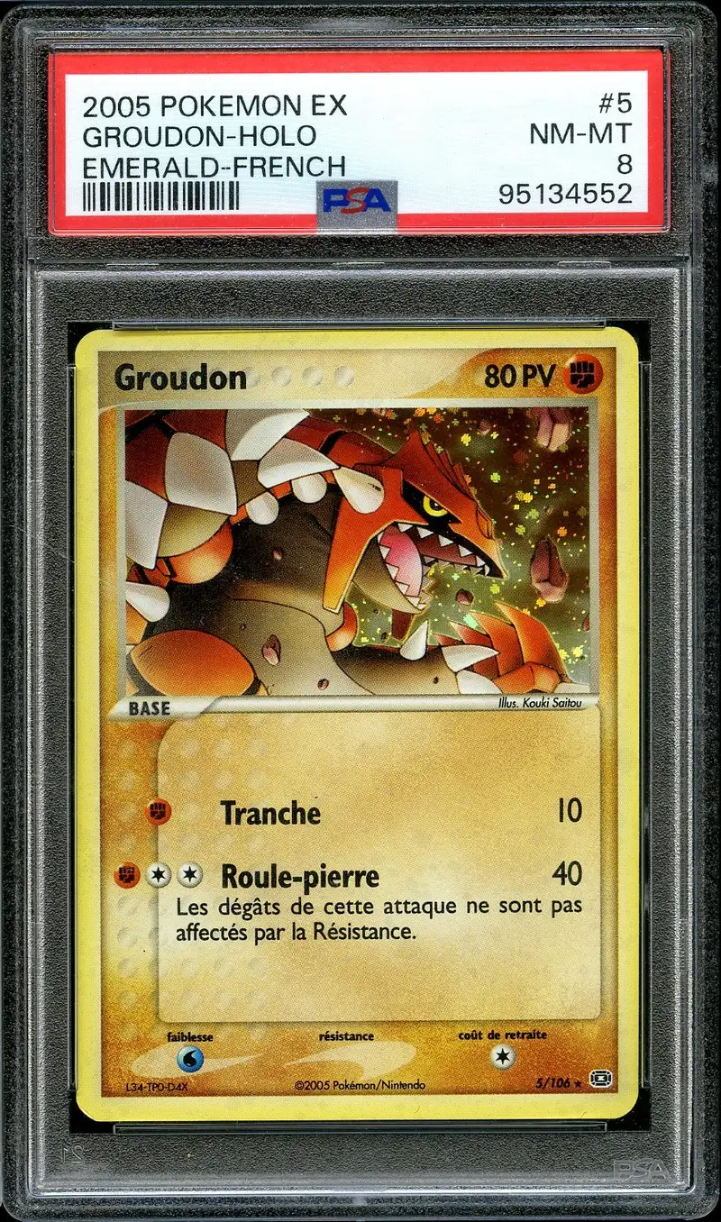 PSA 8 Groudon Holo