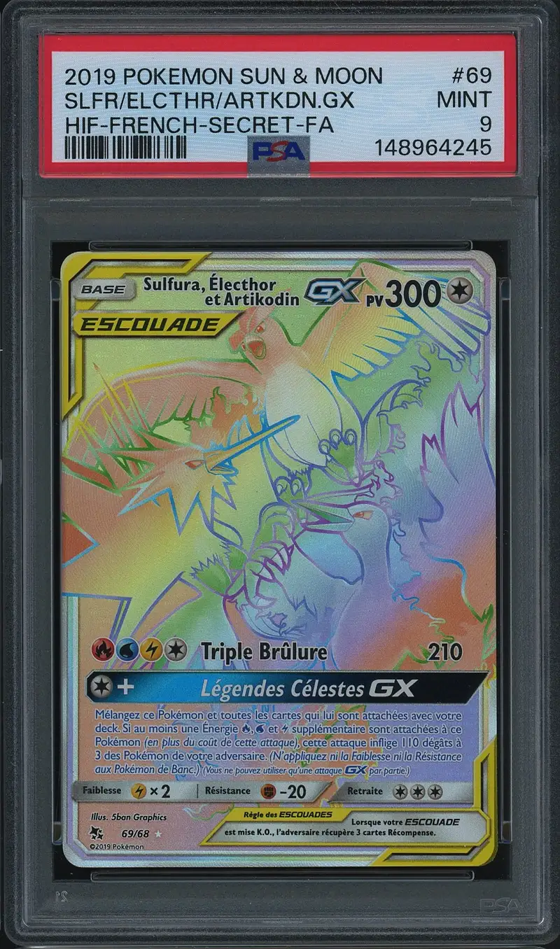 PSA 9 Sulfura, Électhor et Artikodin Gx Rainbow