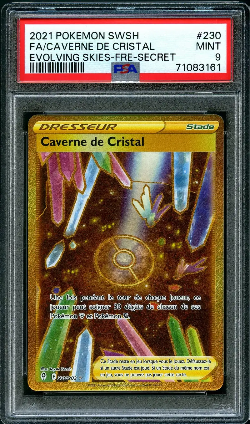 PSA 9 Caverne de Cristal Gold