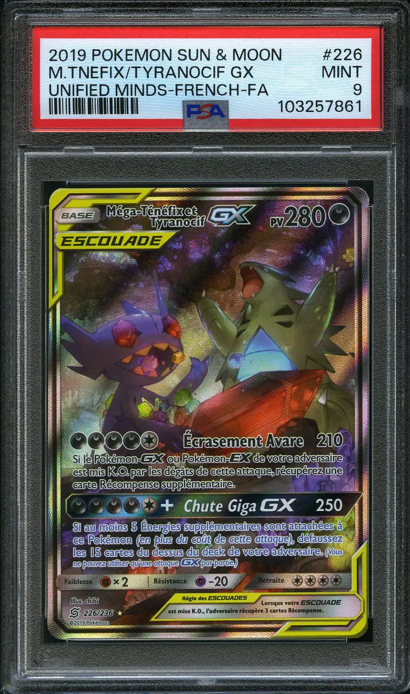 PSA 9 Méga-Ténéfix et Tyranocif Gx