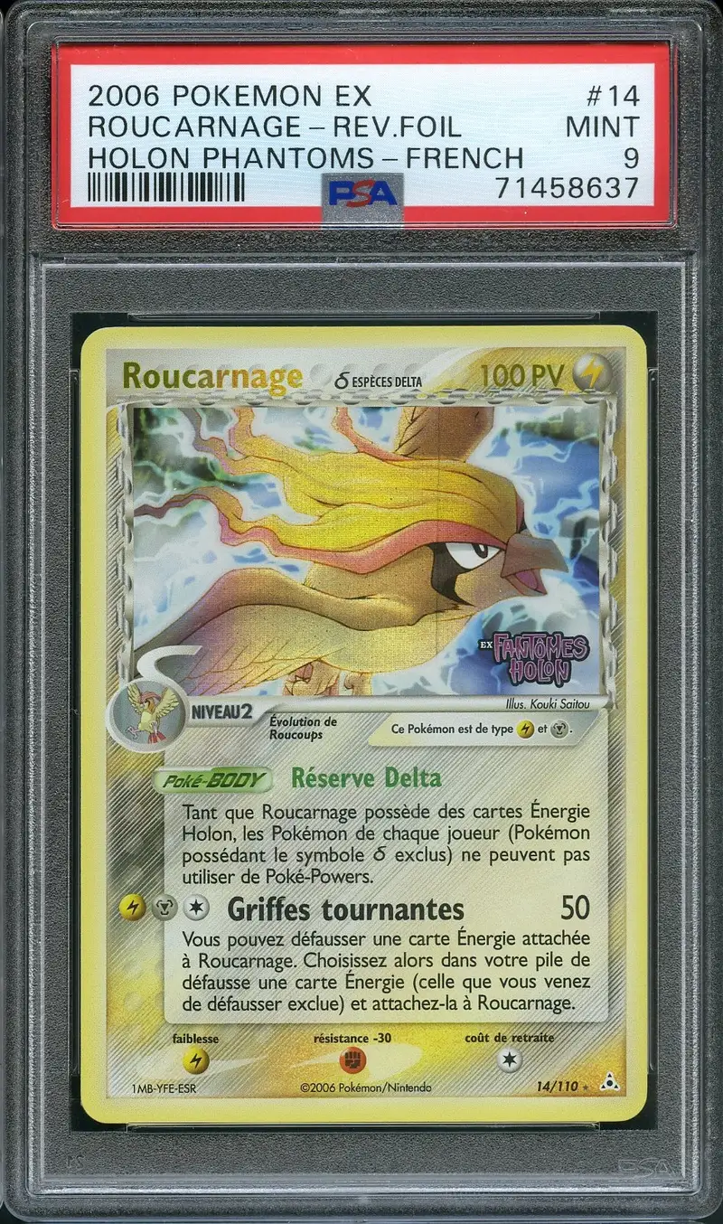 PSA 9 Roucarnage Holo Reverse