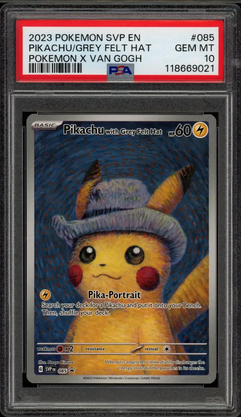 PSA 10 Pikachu with Grey Felt Hat