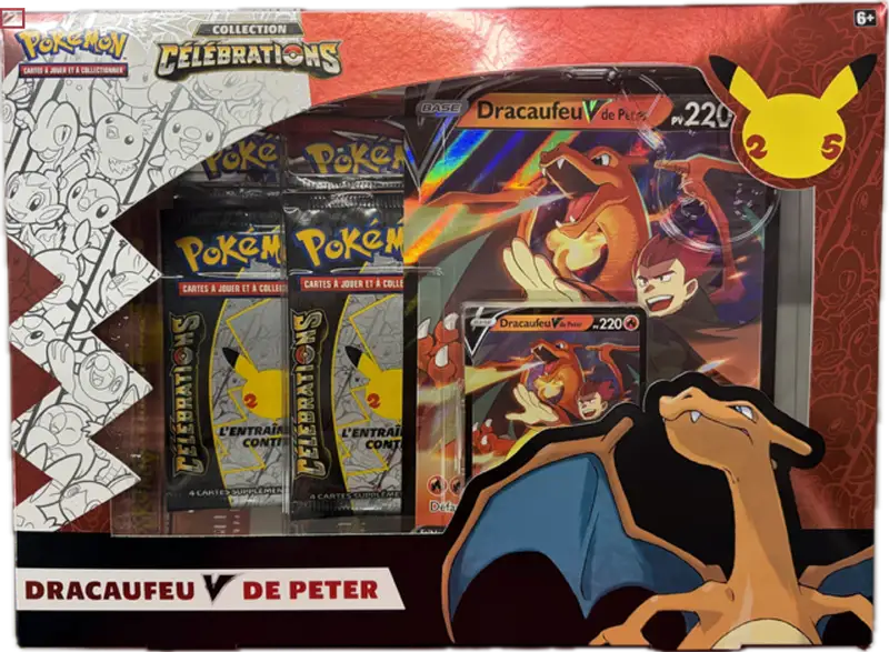 Coffret EB7.5 Célébrations Dracaufeu V de Peter