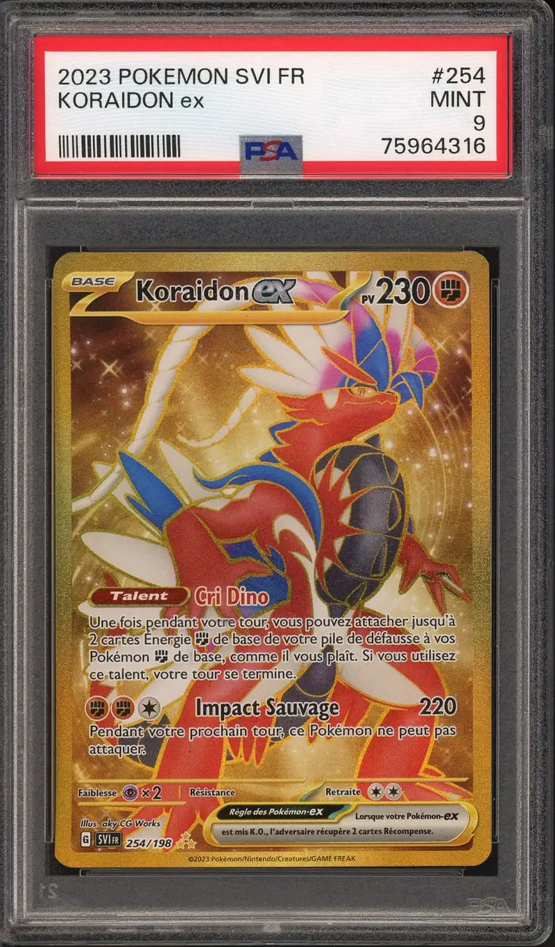 PSA 9 Koraidon Ex Gold