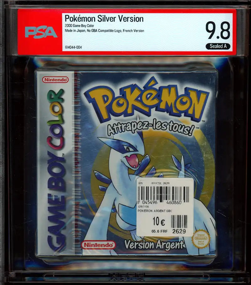 PSA 9.8 Jeu GameBoy Color Pokémon : Version Argent