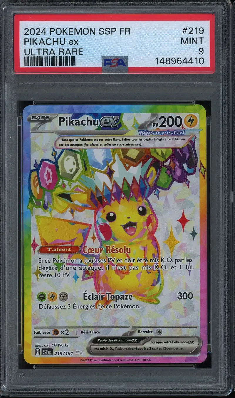 PSA 9 Pikachu Ex