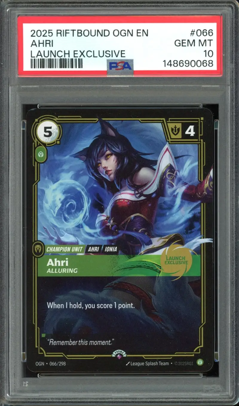 PSA 10 Ahri Foil Lauch Exclusive