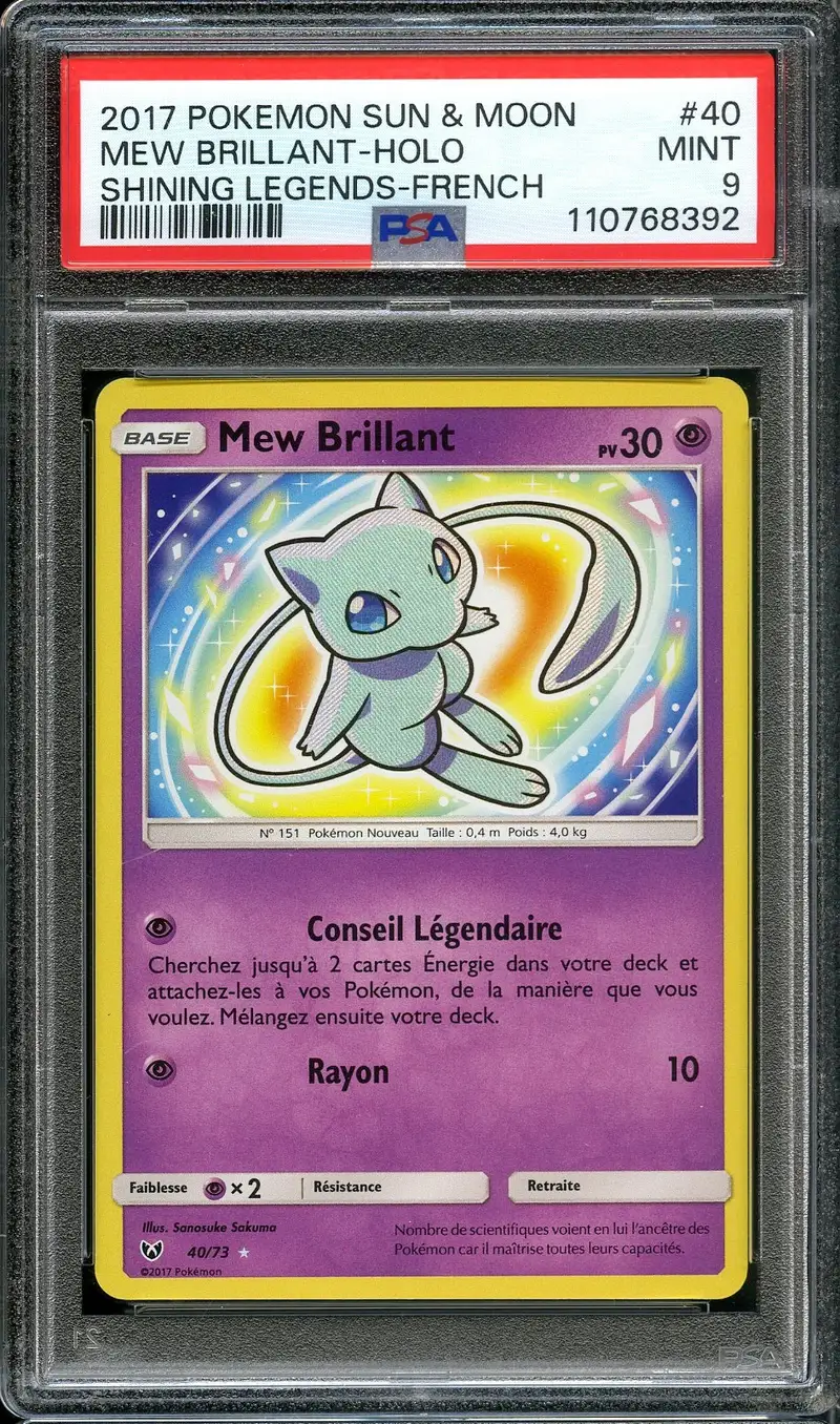 PSA 9 Mew Brillant
