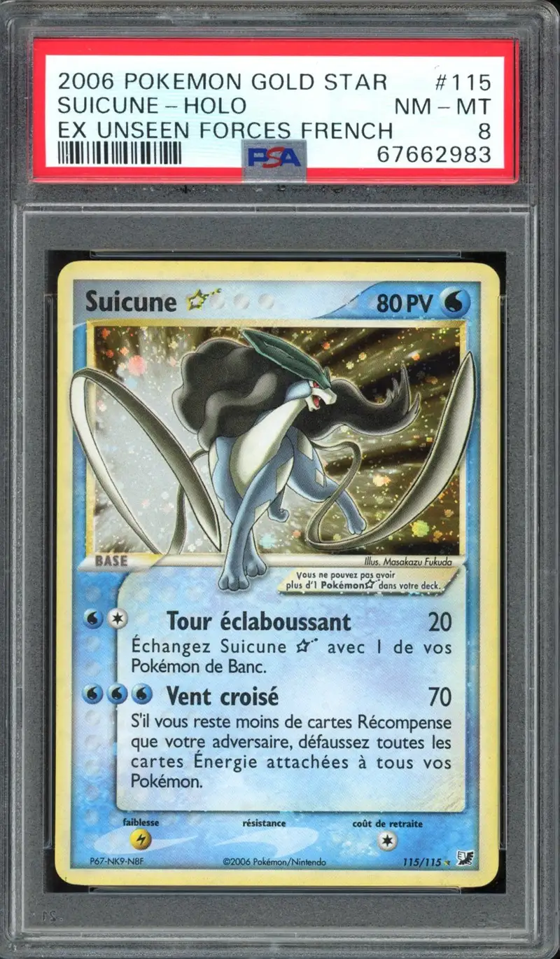 PSA 8 Suicune Gold Star