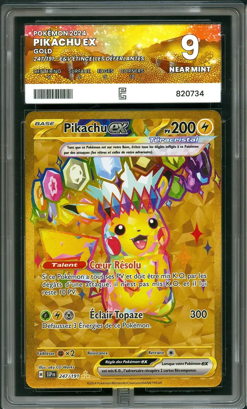 PG 9 Pikachu Ex Gold