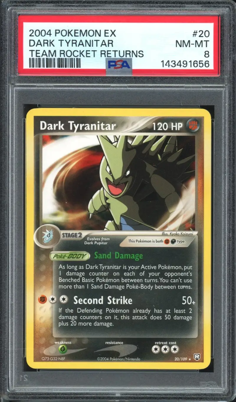 PSA 8 Dark Tyranitar