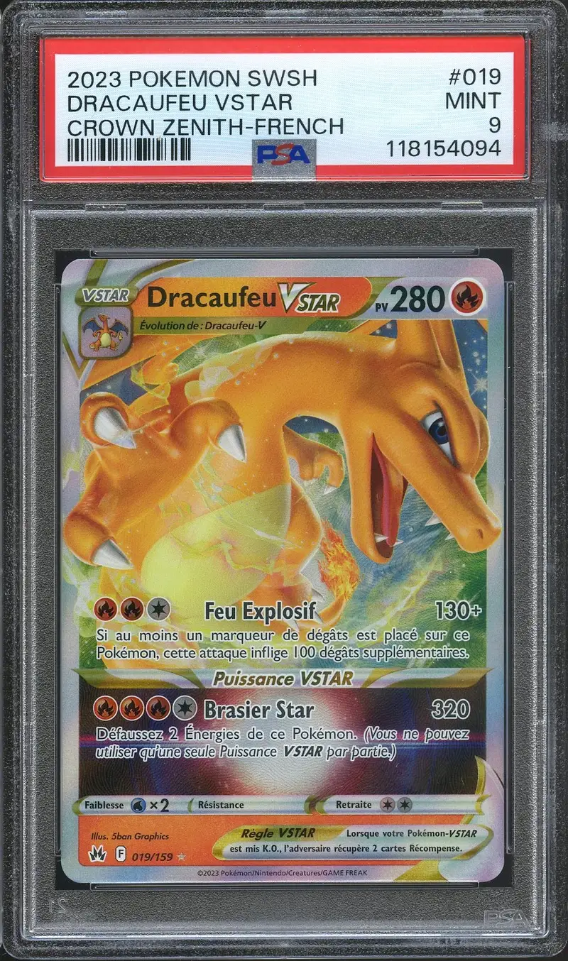 PSA 9 Dracaufeu VStar