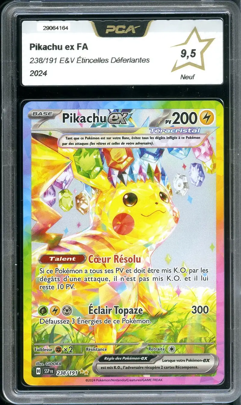 PCA 9.5 Pikachu Ex