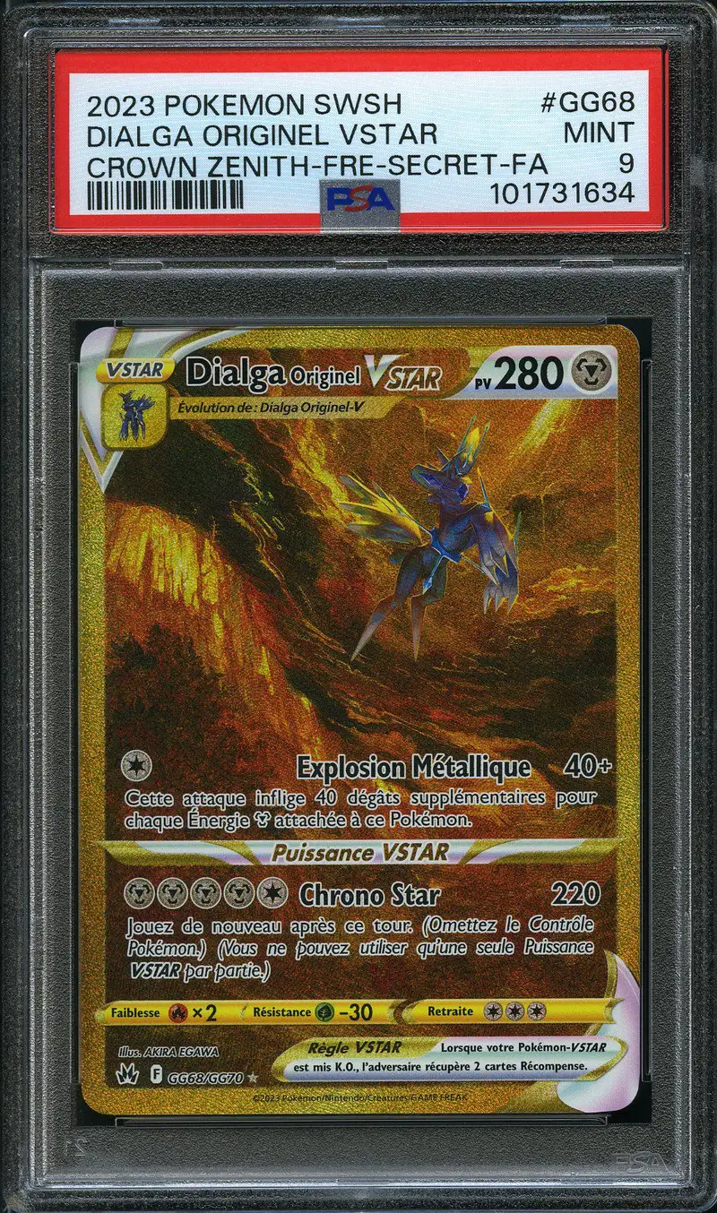 PSA 9 Dialga Originel VStar Gold