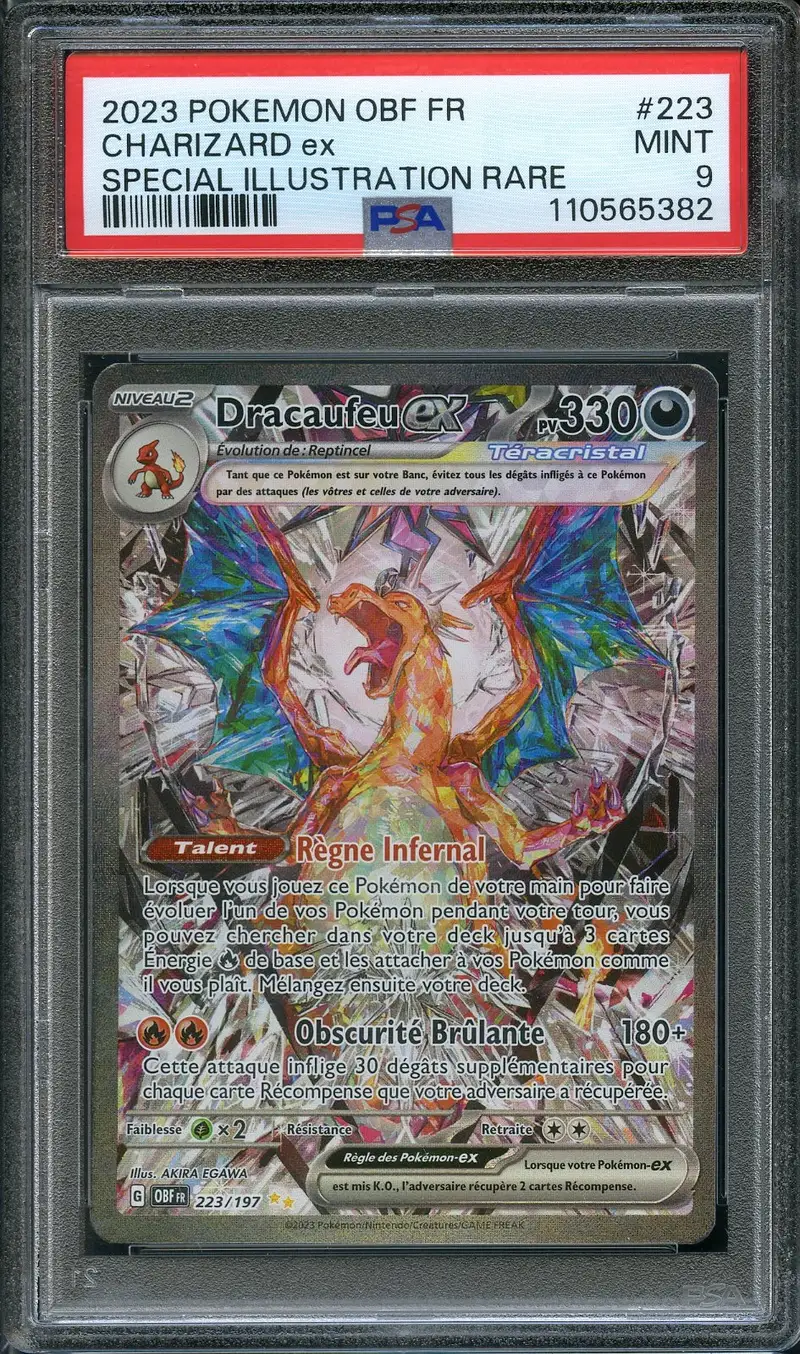 PSA 9 Dracaufeu Ex
