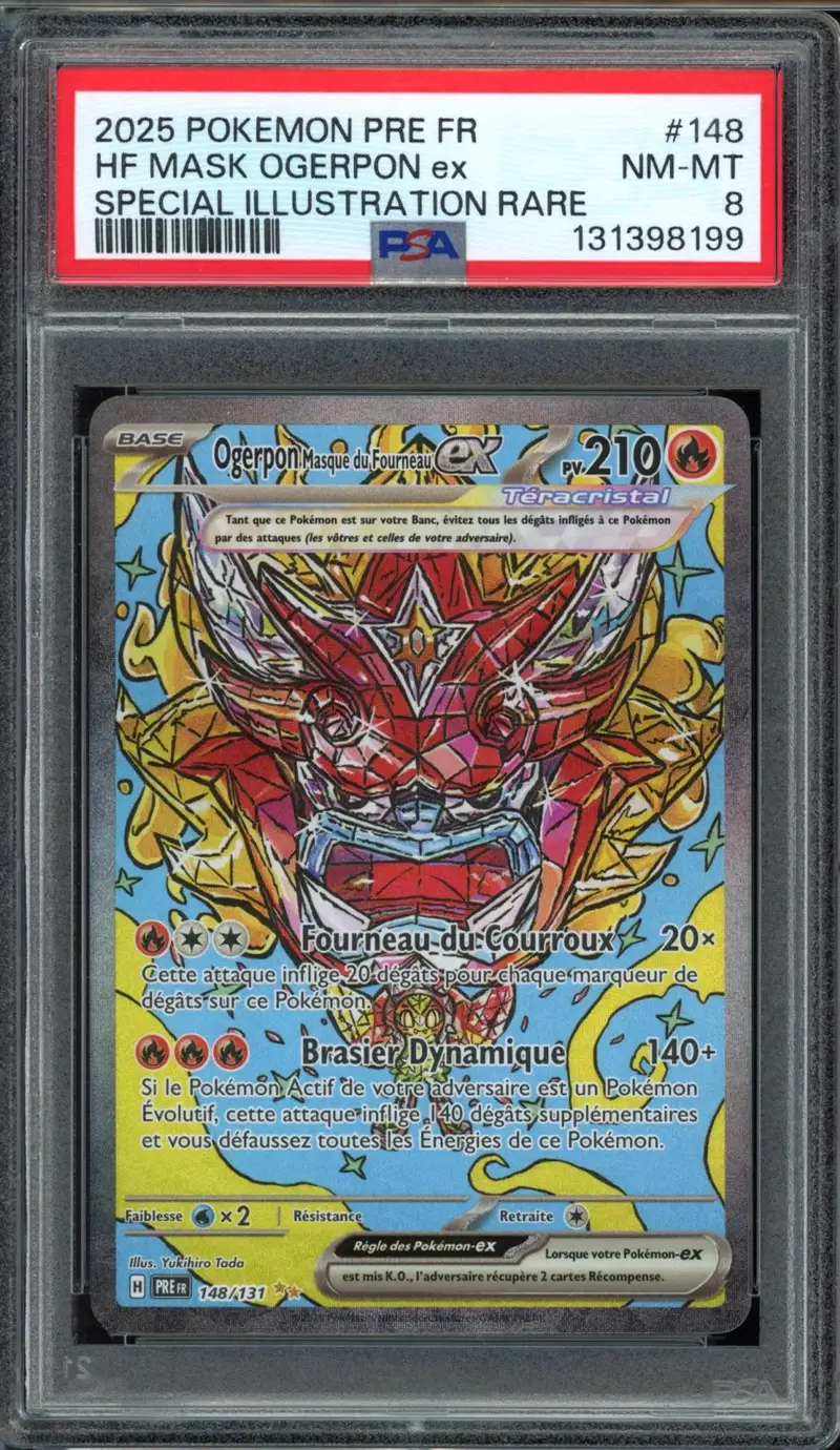 PSA 8 Ogerpon Masque du Fourneau Ex