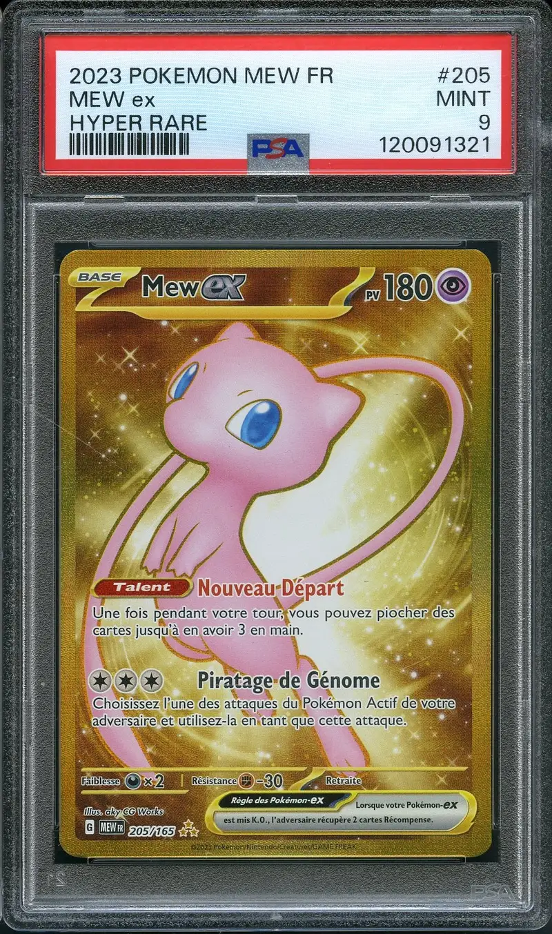 PSA 9 Mew Ex Gold
