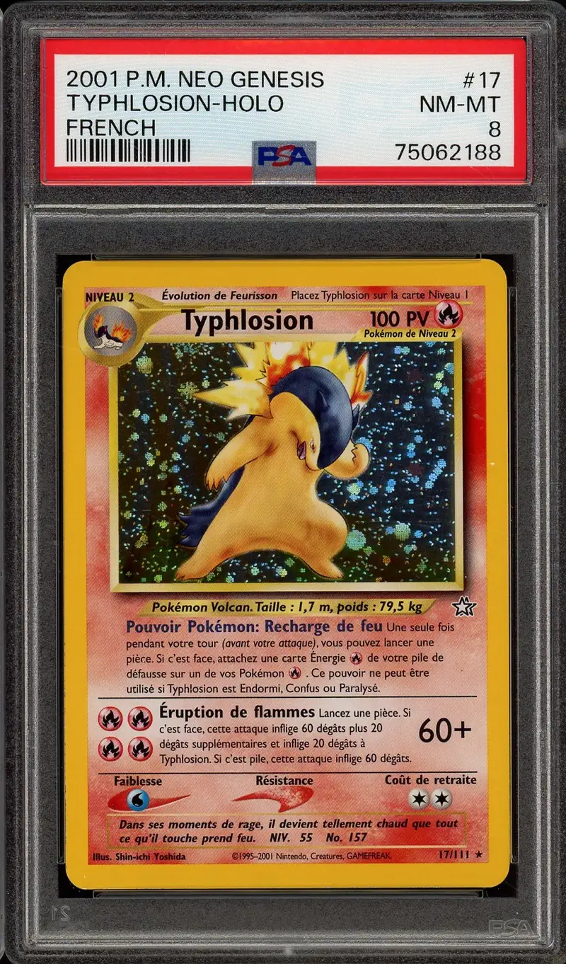 PSA 8 Typhlosion Holo