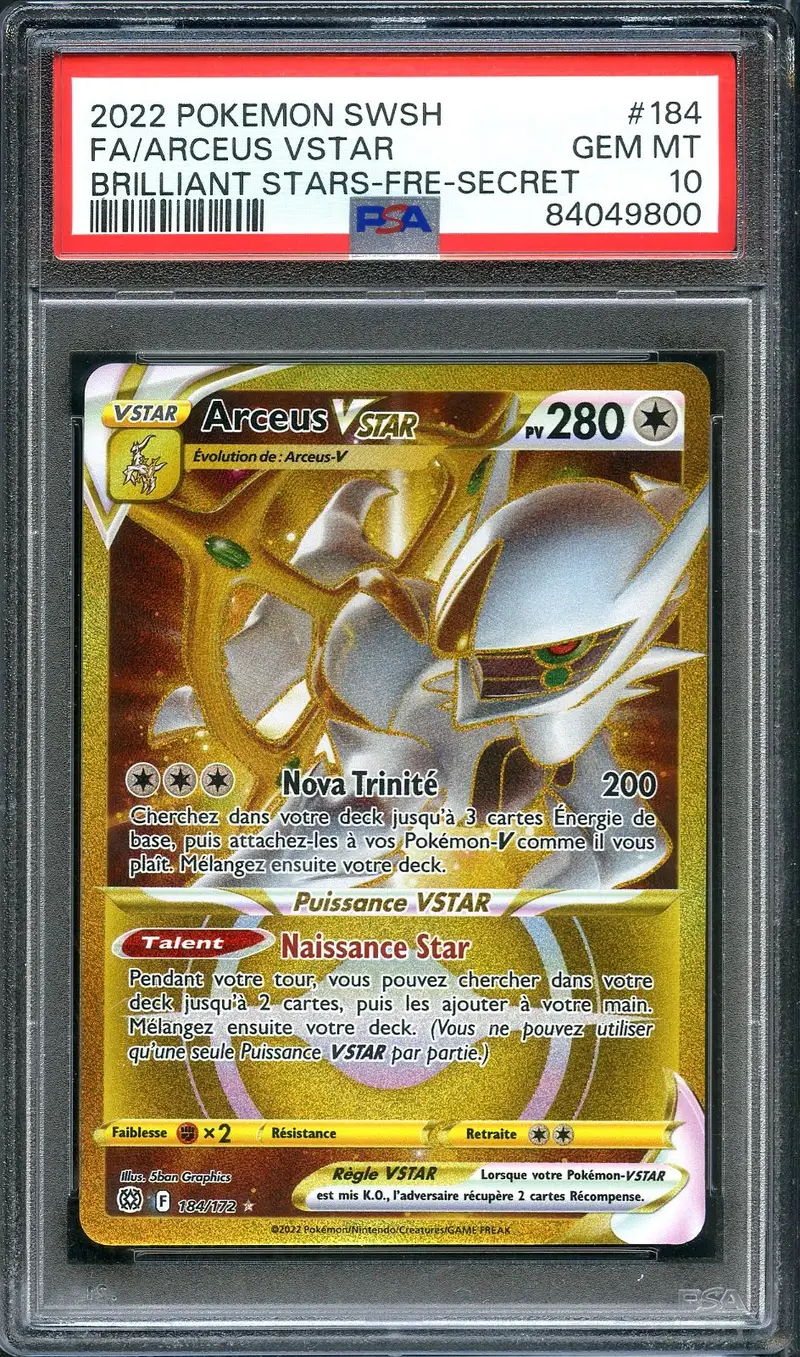 PSA 10 Arceus VStar Gold