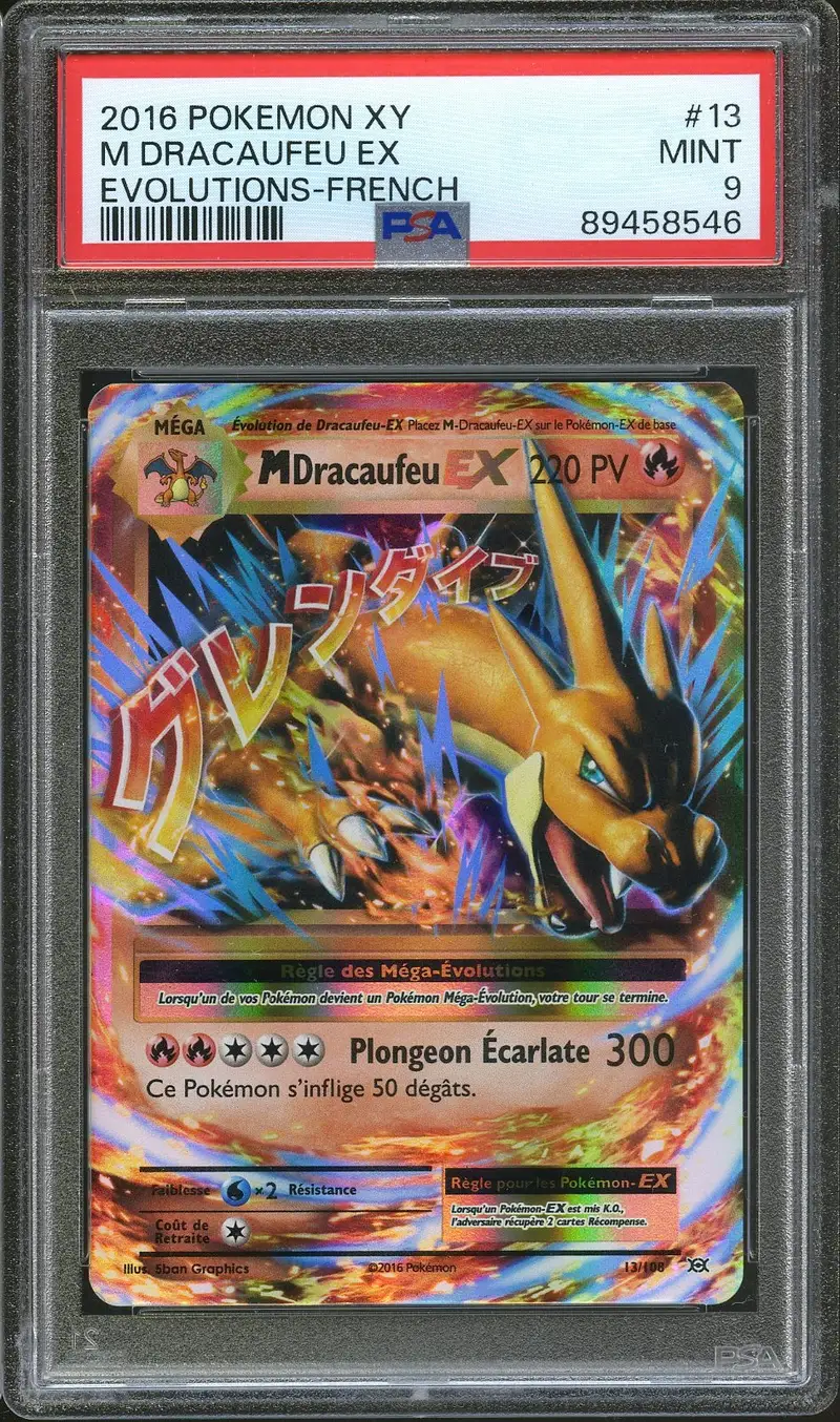 PSA 9 Méga Dracaufeu Ex