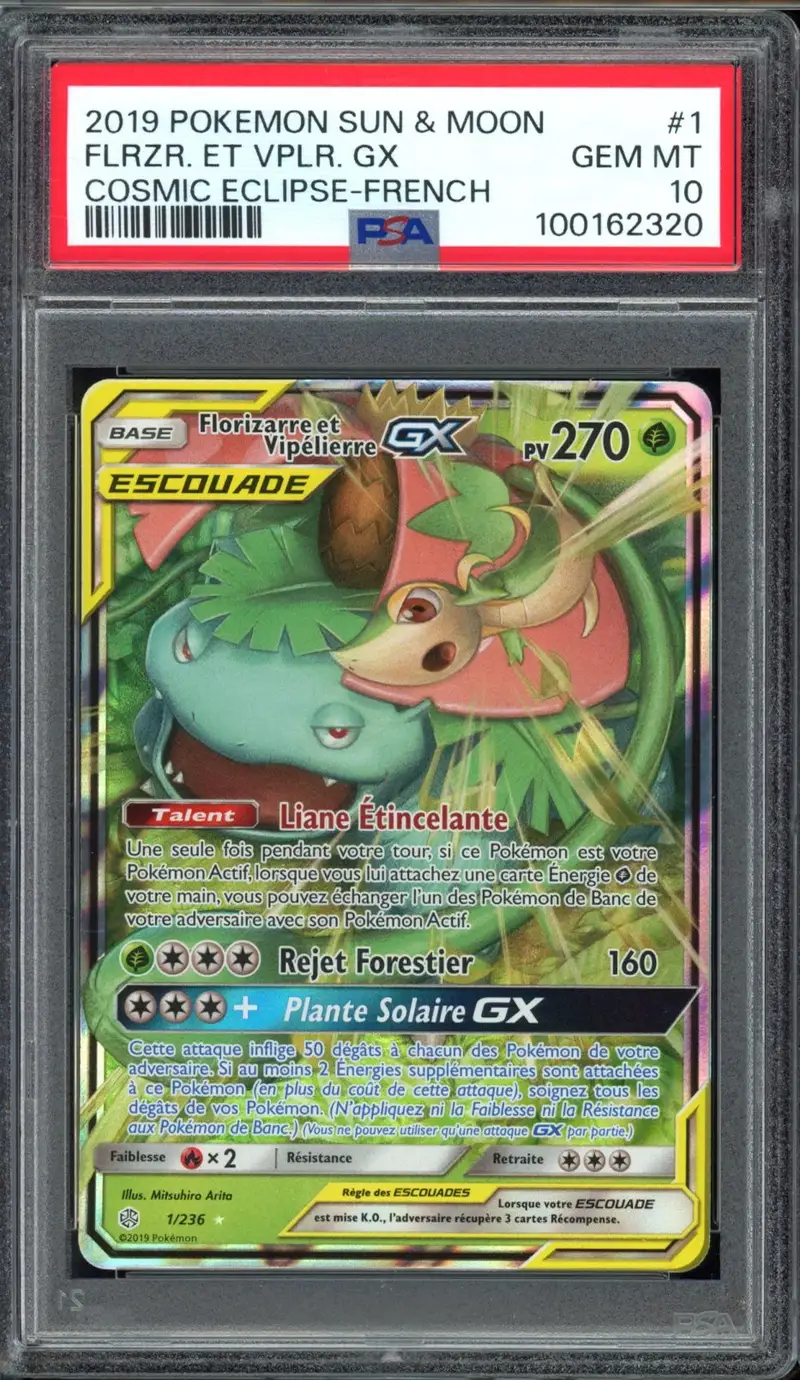 PSA 10 Florizarre et Vipélierre Gx