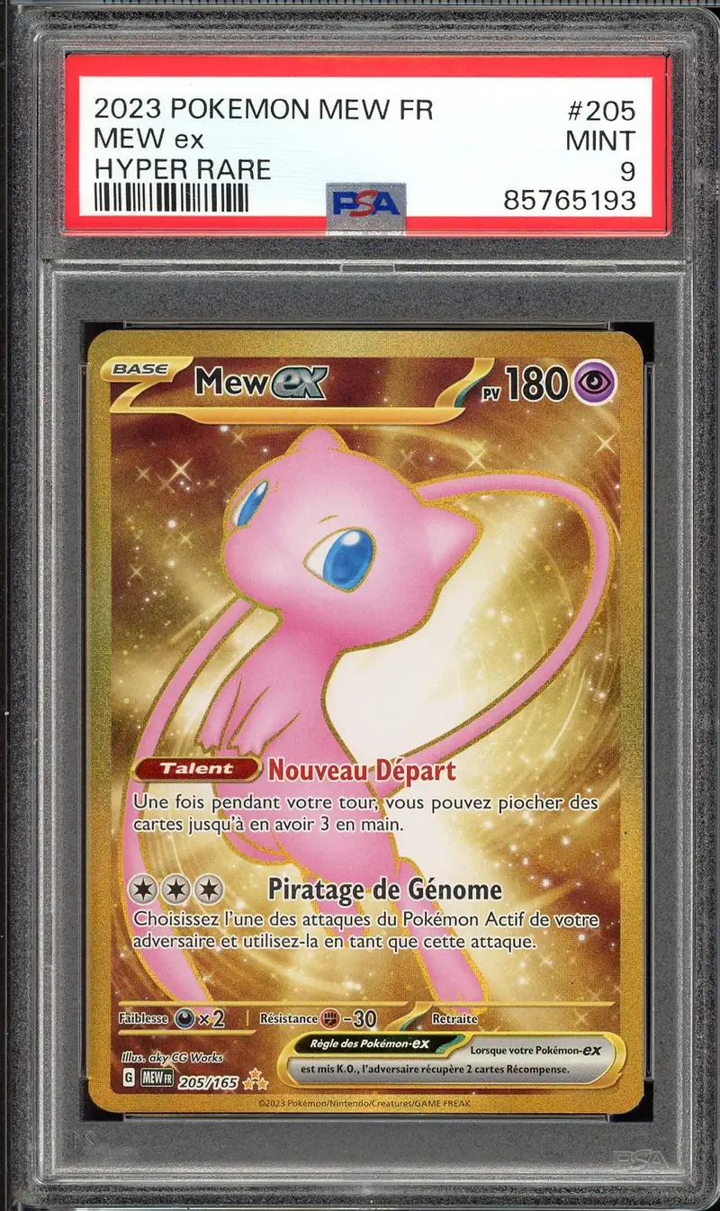 PSA 9 Mew Ex Gold