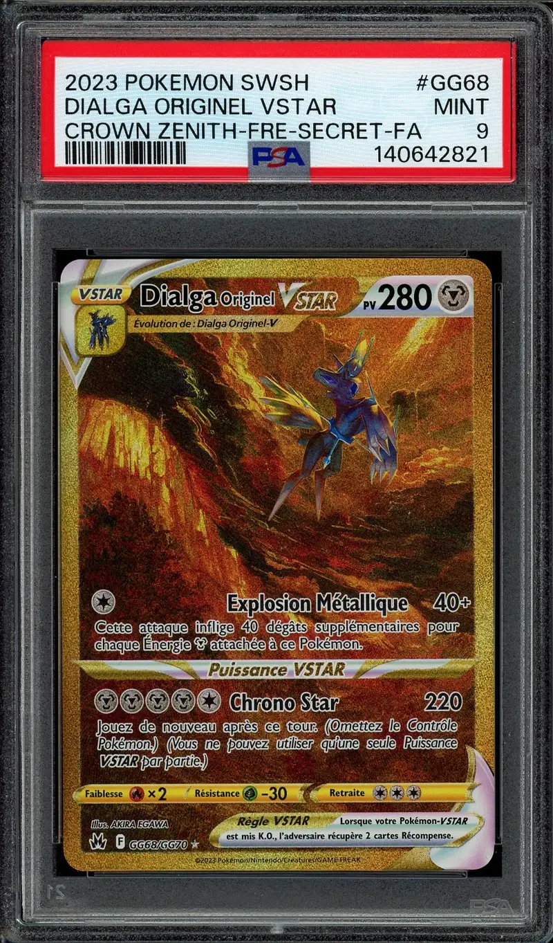 PSA 9 Dialga Originel VStar Gold