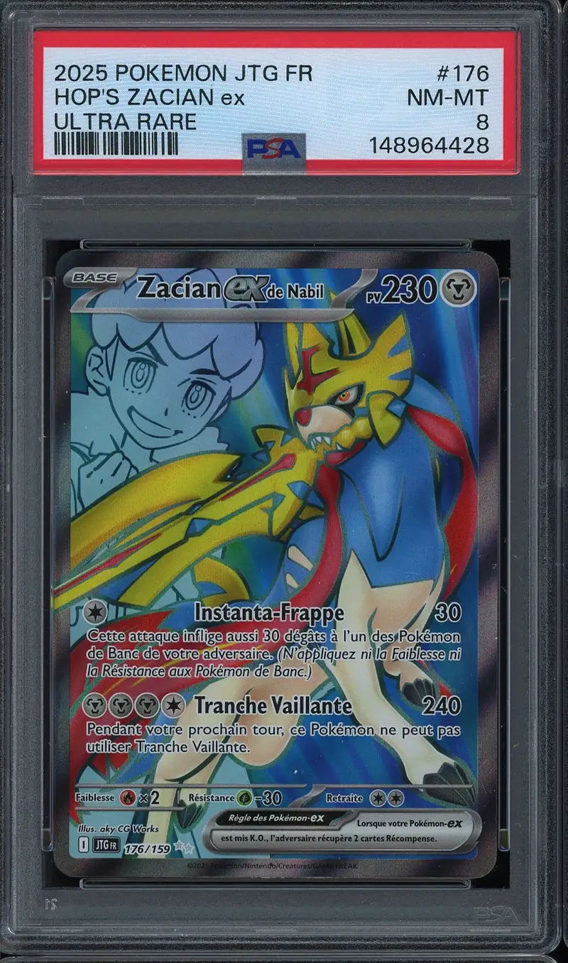 PSA 8 Zacian Ex de Nabil