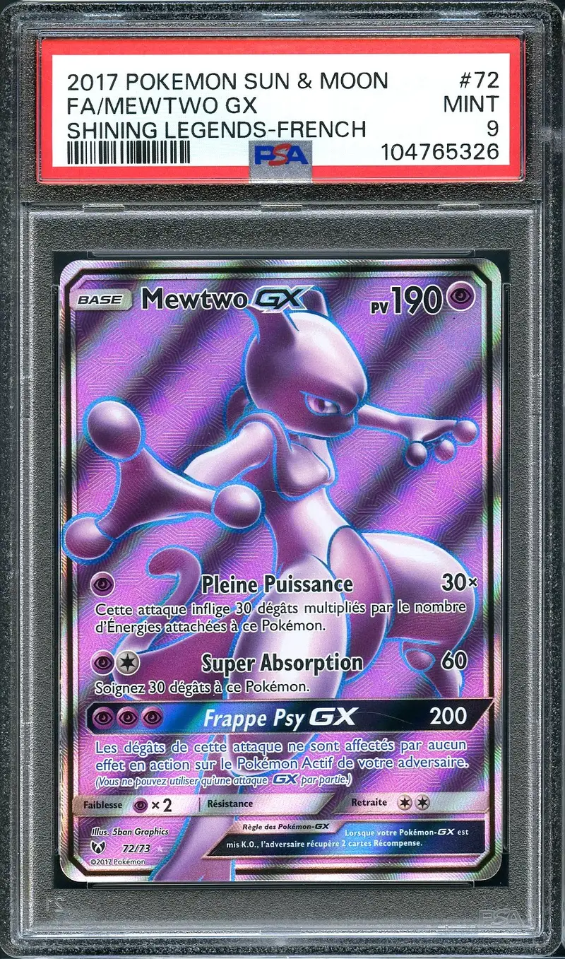 PSA 9 Mewtwo Gx