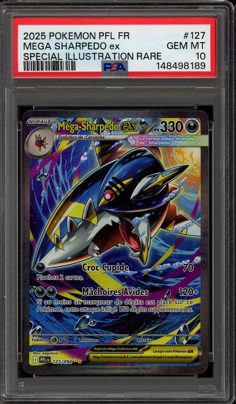 PSA 10 Méga-Sharpedo Ex