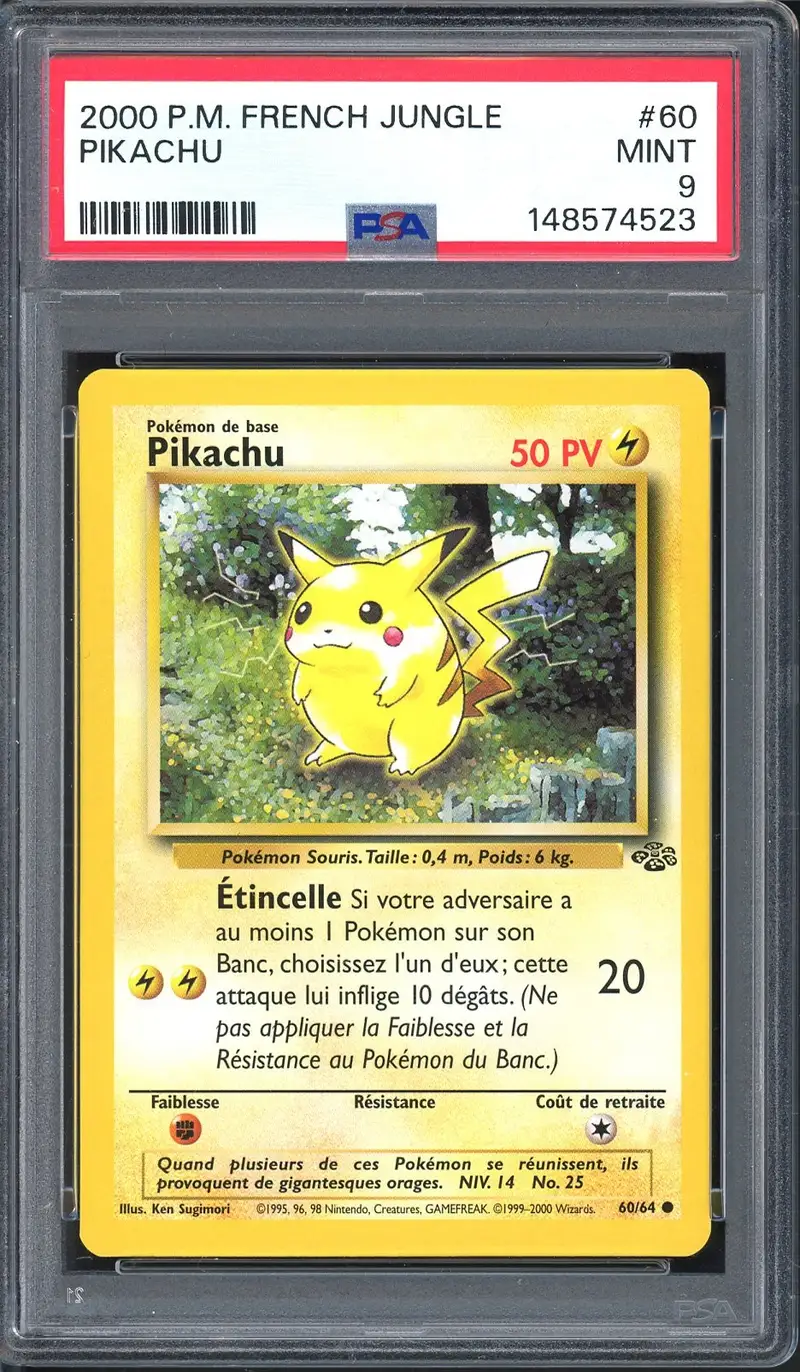 PSA 9 Pikachu