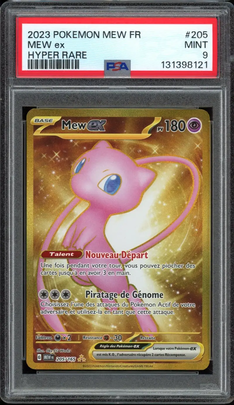 PSA 9 Mew Ex Gold