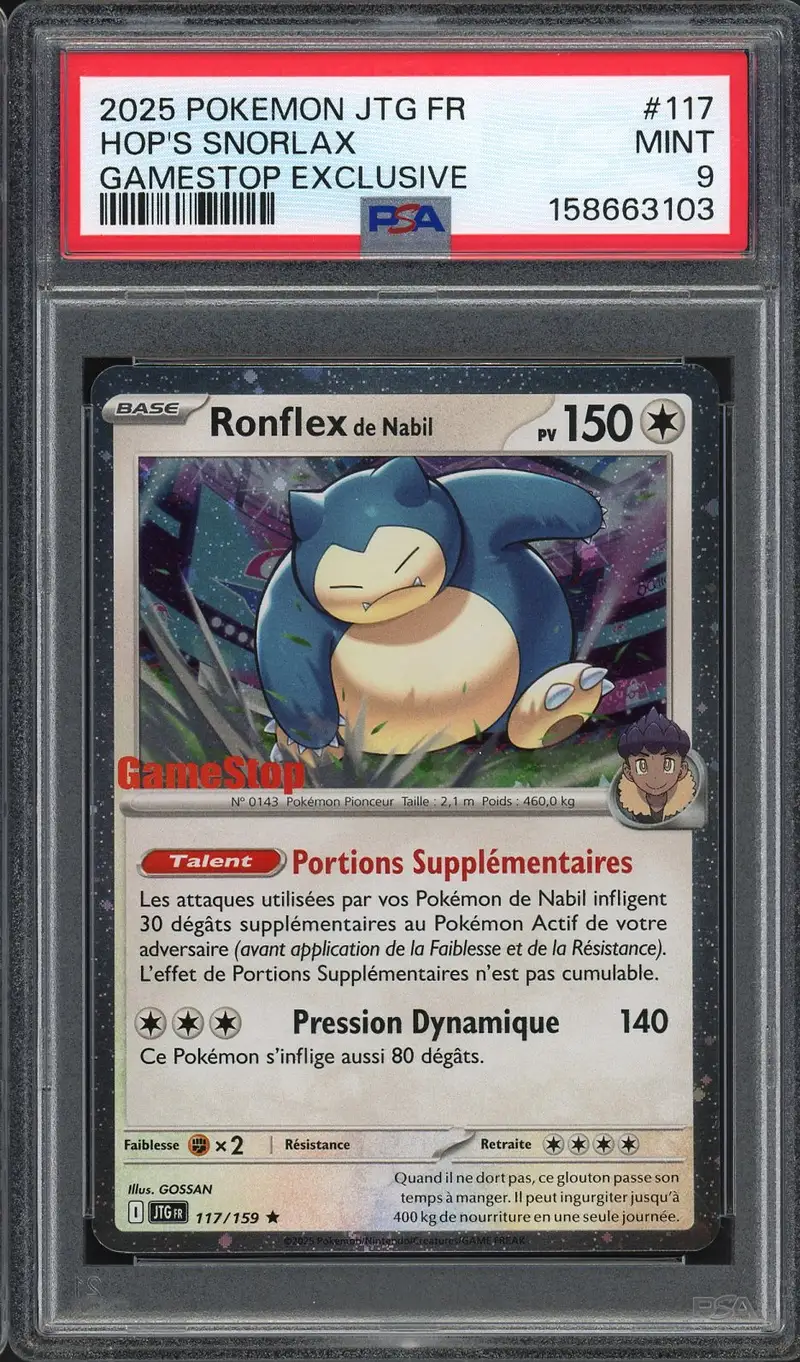 PSA 9 Ronflex de Nabil Stamp Gamestop