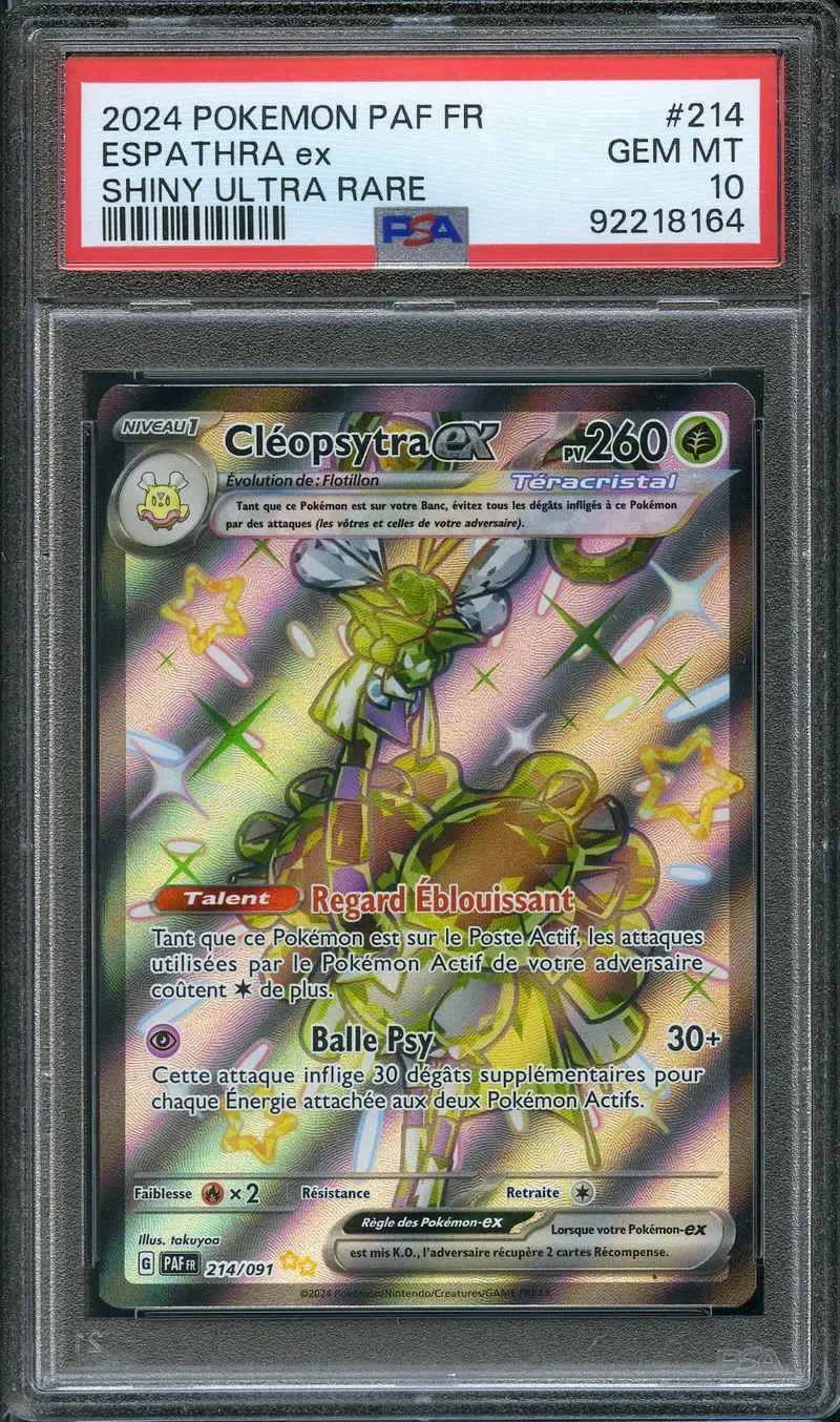 PSA 10 Cléopsytra Ex Shiny
