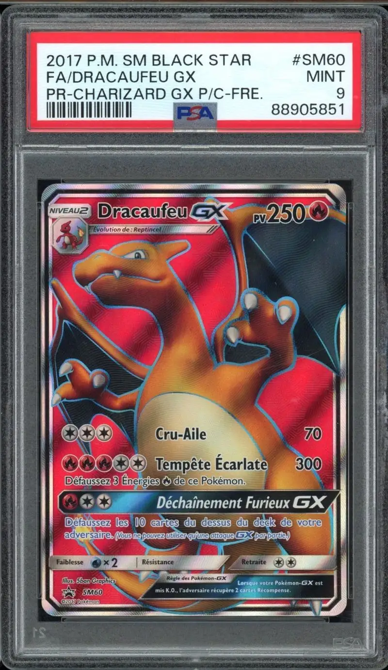 PSA 9 Dracaufeu Gx