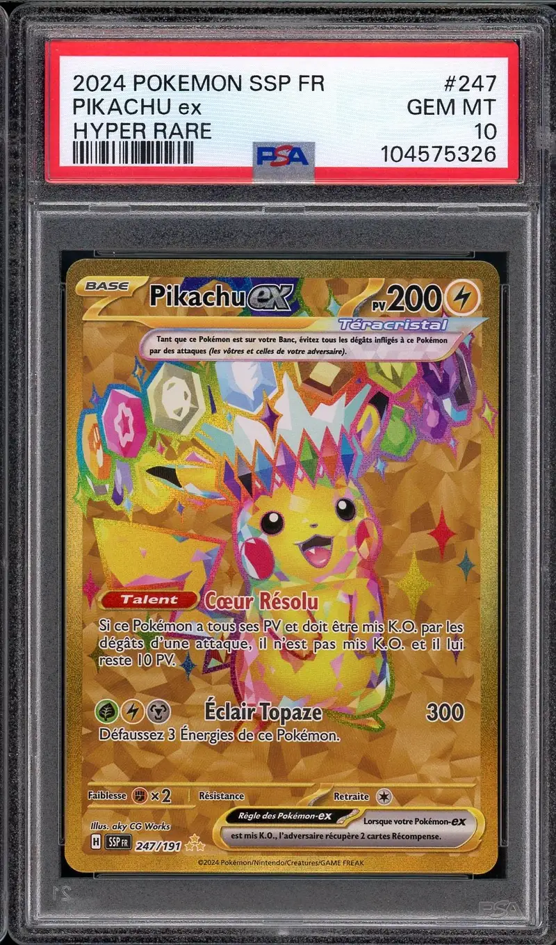 PSA 10 Pikachu Ex Gold