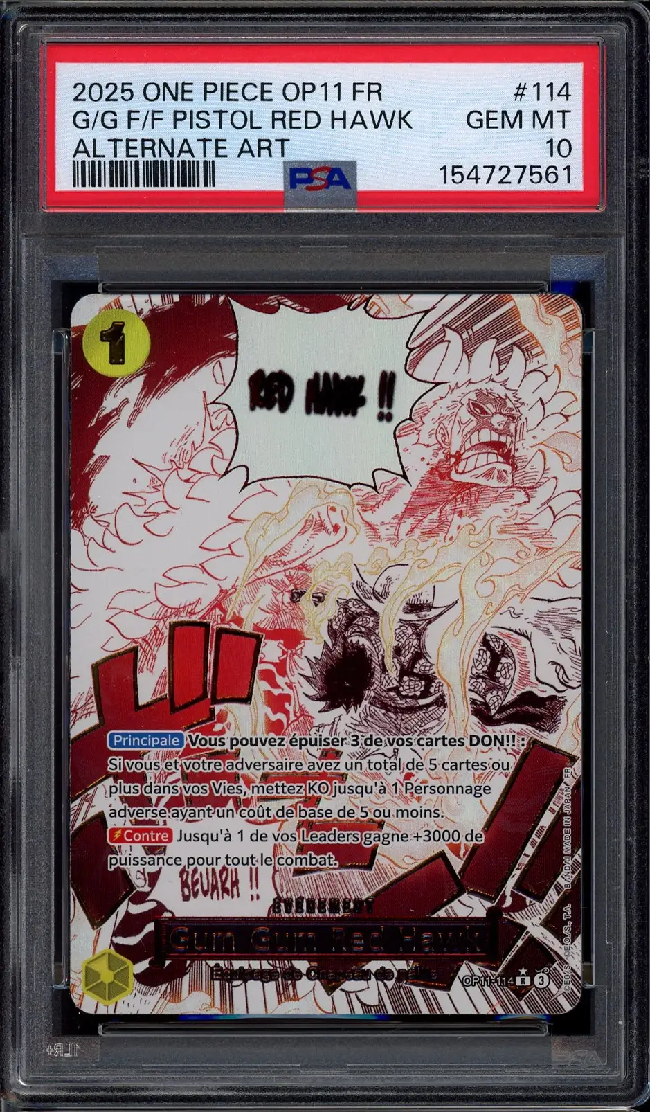 PSA 10 Gum Gum Red Hawk