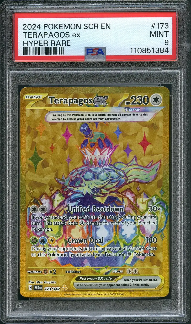 PSA 9 Terapagos Ex Gold