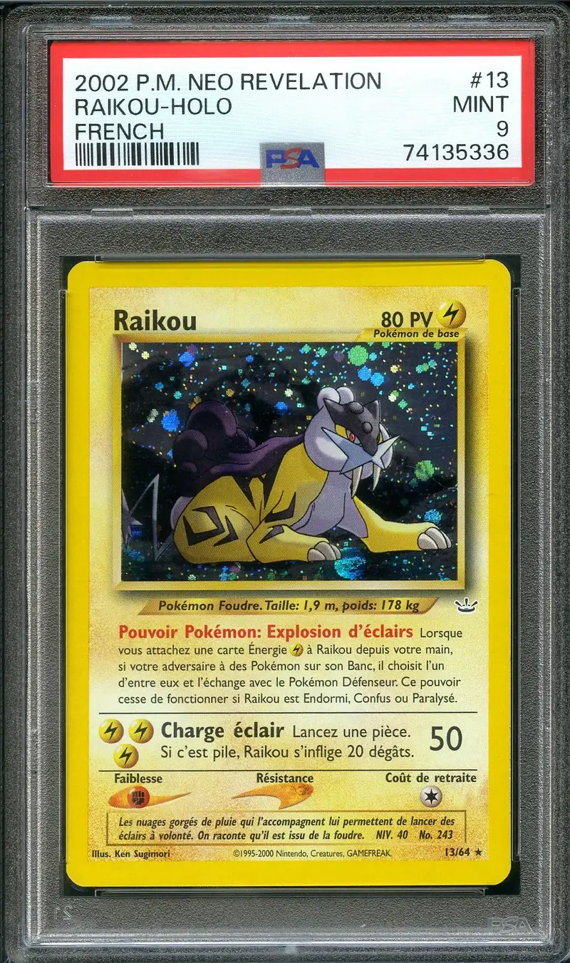 PSA 9 Raikou Holo