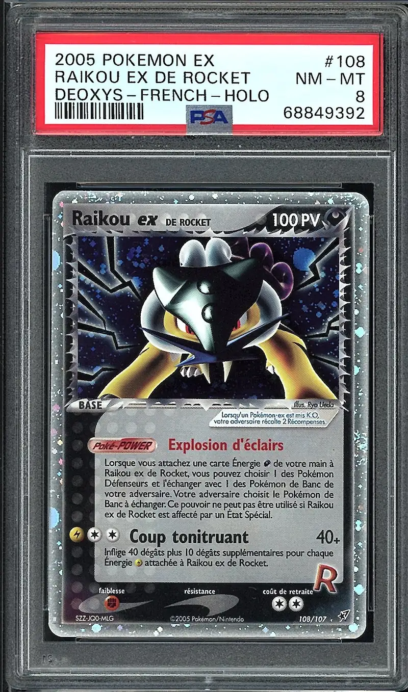 PSA 8 Raikou Ex de Rocket