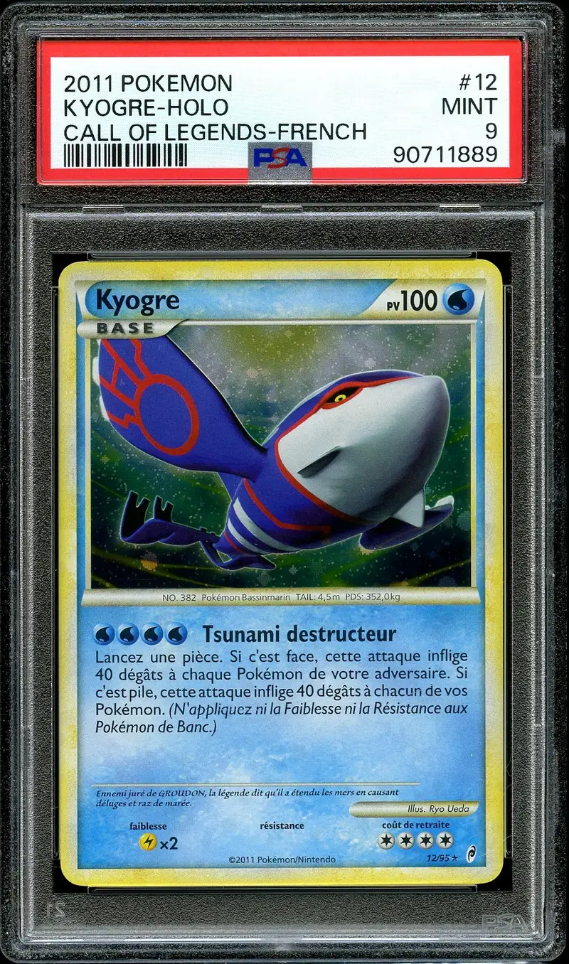 PSA 9 Kyogre Holo