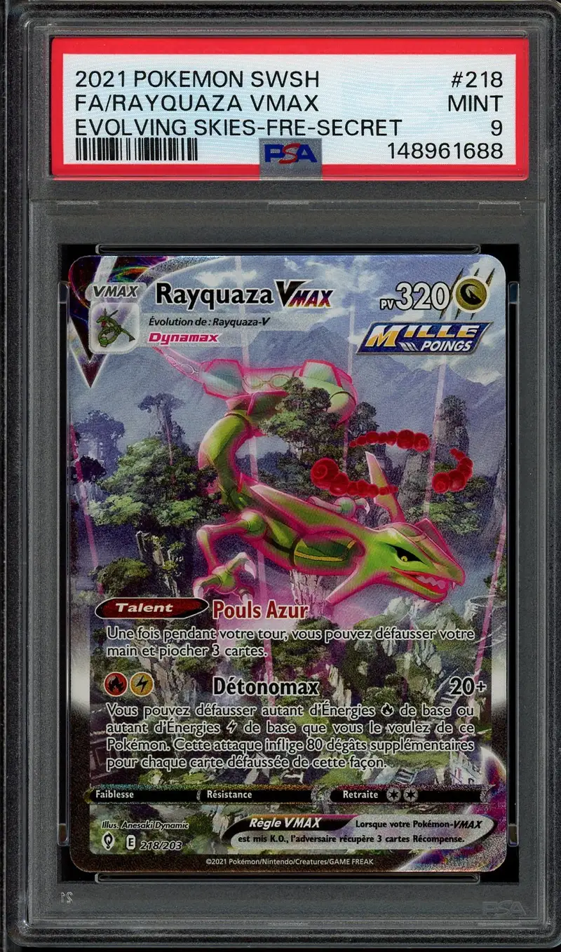 PSA 9 Rayquaza VMax