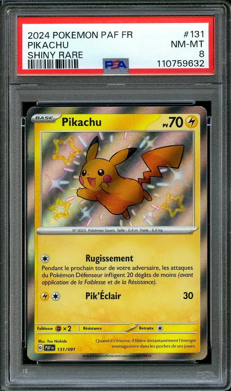 PSA 8 Pikachu Shiny