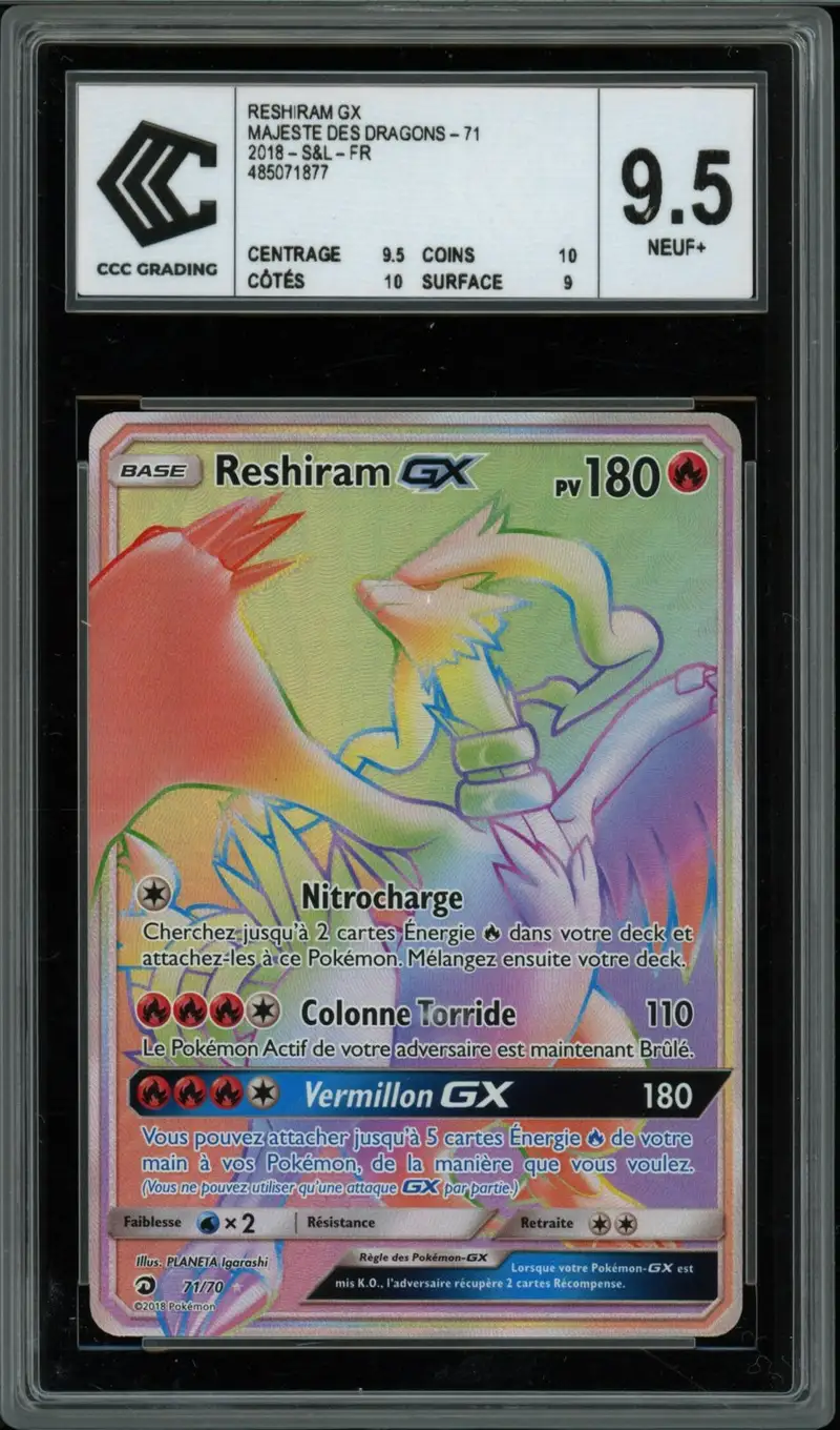 CCC 9.5 Reshiram Gx Rainbow