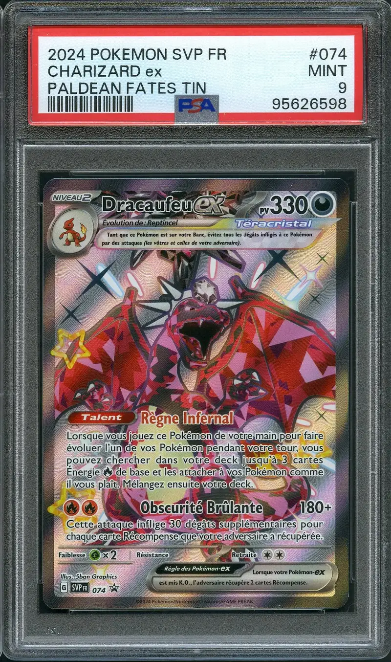 PSA 9 Dracaufeu Ex