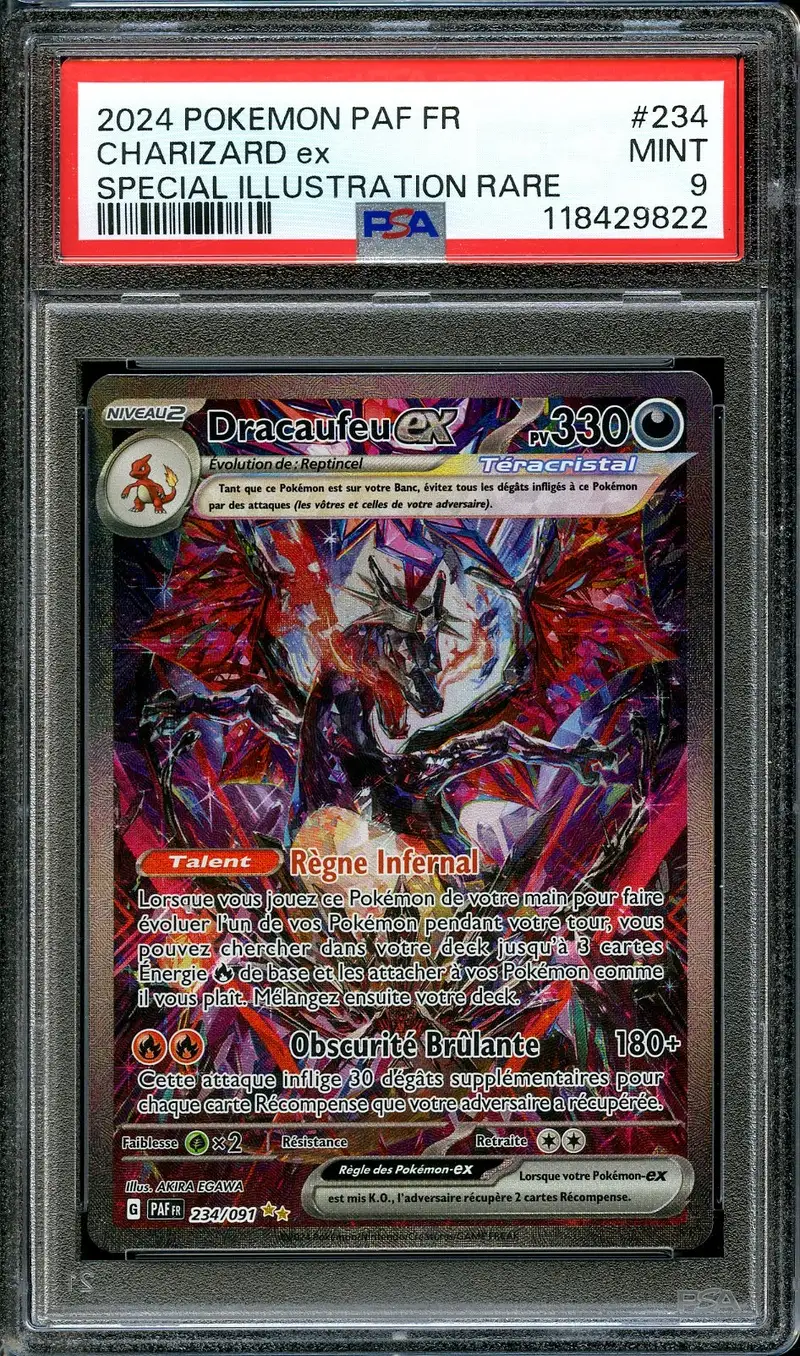 PSA 9 Dracaufeu Ex