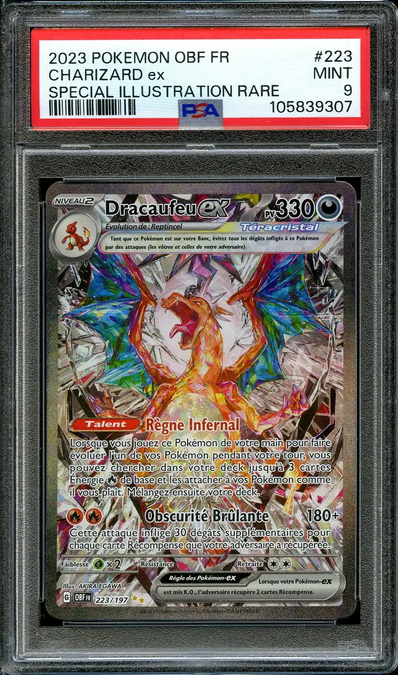 PSA 9 Dracaufeu Ex