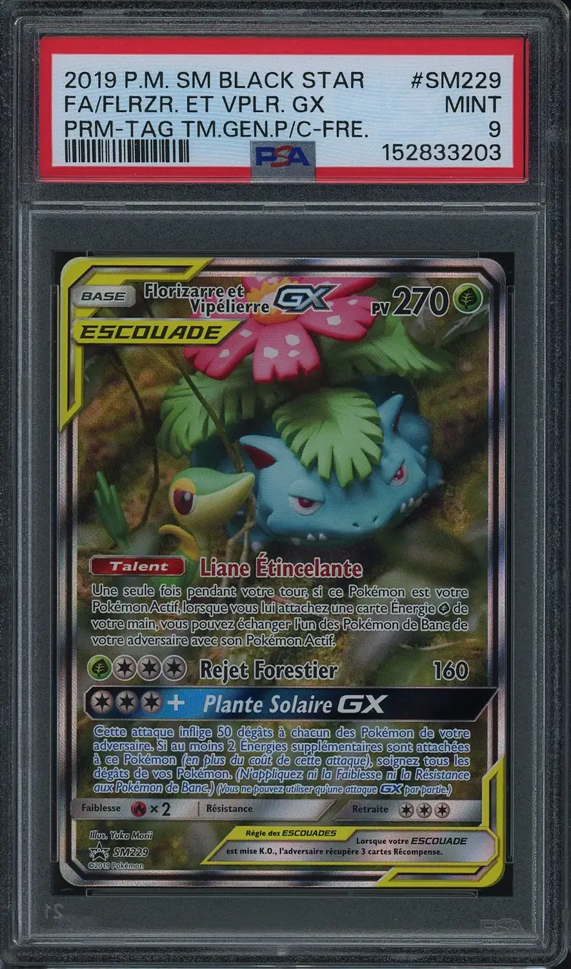 PSA 9 Florizarre et Vipélierre Gx