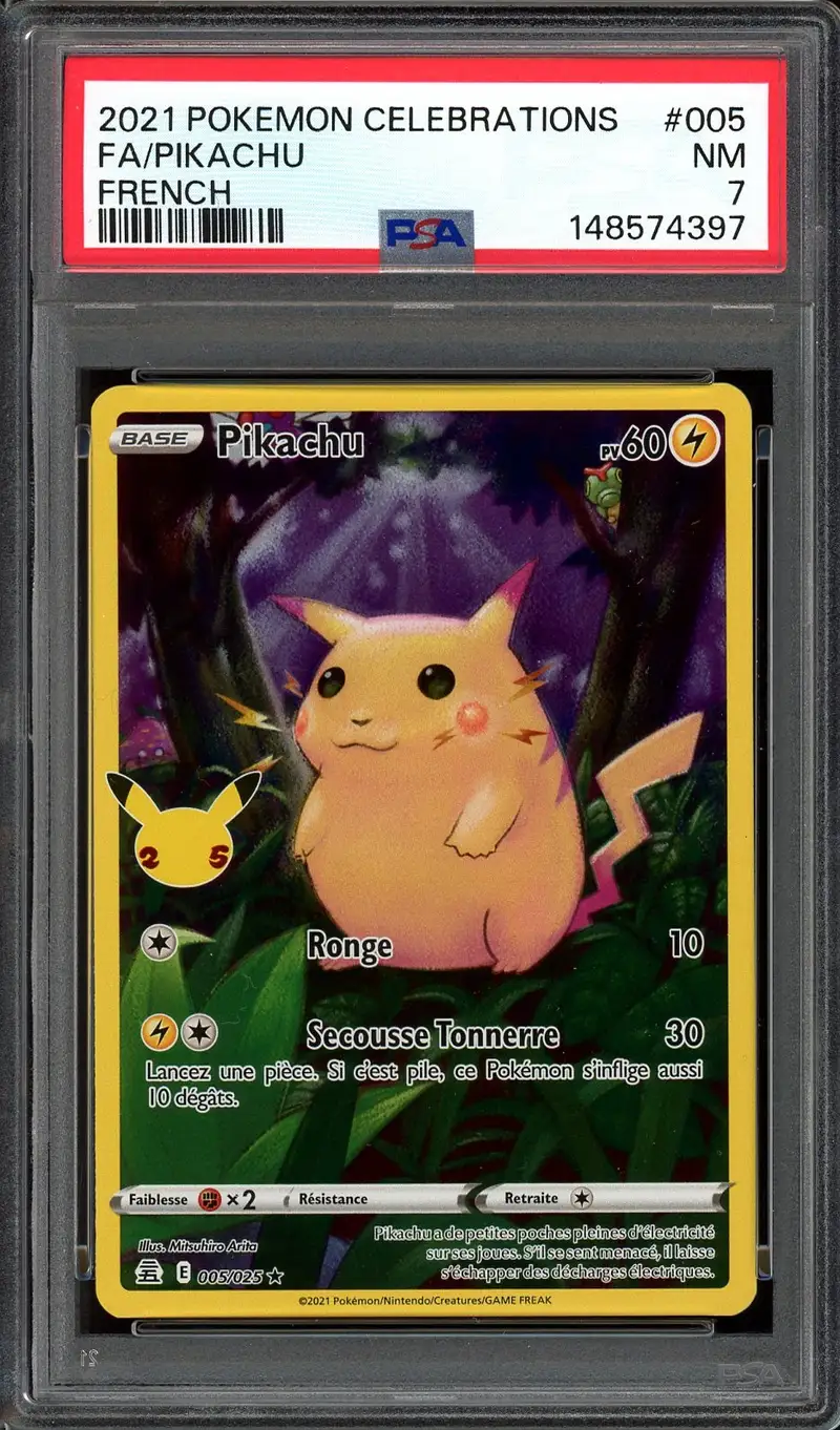 PSA 7 Pikachu